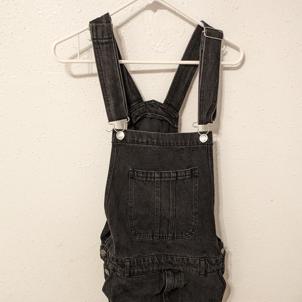 Black Denim Overalls